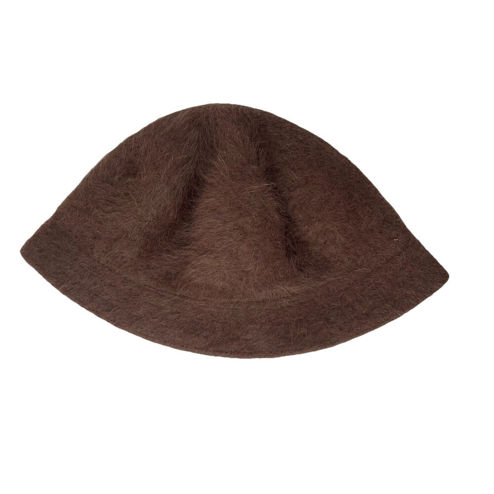 Angola Rabbit Fur Women's Brown 2" Brim Bucket Hat